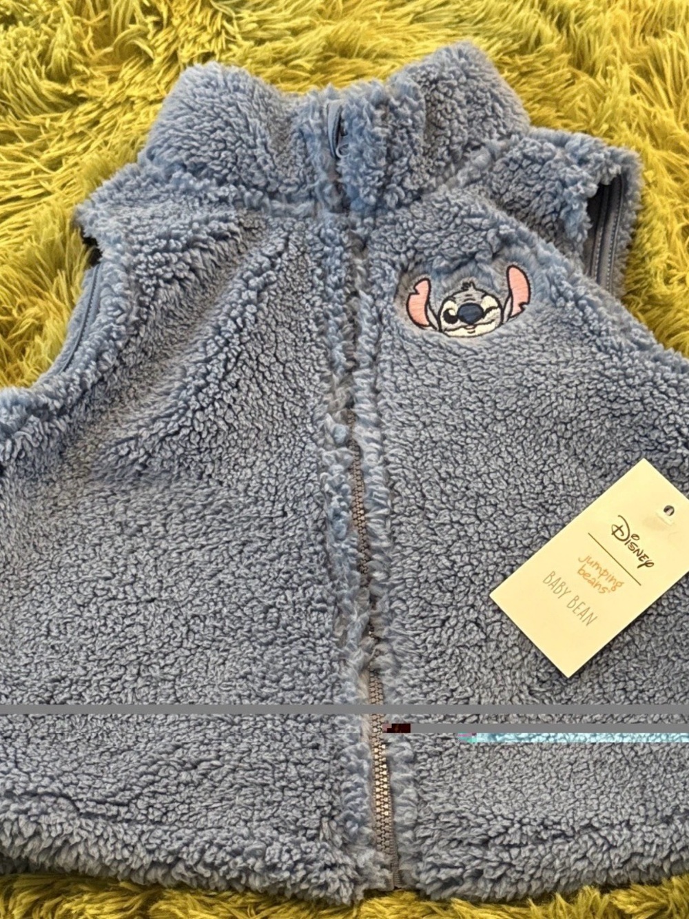 Disney Light Blue Stitch Sherpa Vest